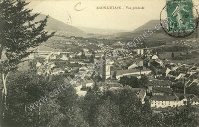 Carte postale ancienne Vue générale — Raon-l'Étape (Vosges)
