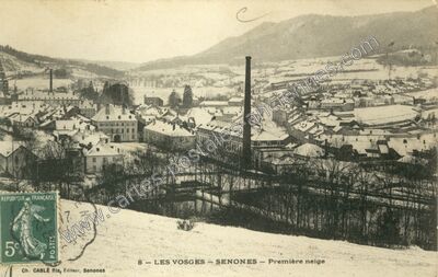 Carte postale ancienne Les Vosges - Première neige — Senones (Vosges)
