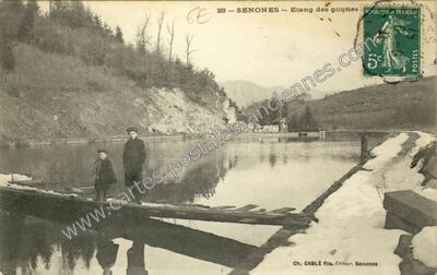 Carte postale ancienne Etang des gouttes — Senones (Vosges)