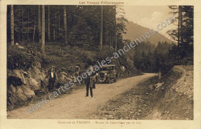 Carte postale ancienne Route de Zainvillers par le bois — Vagney (Vosges)