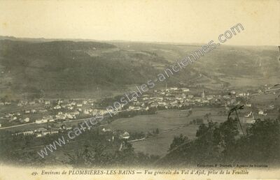 Carte postale ancienne Vue générale du Val d'Ajol, prise de la Feuillée — Le Val-d'Ajol (Vosges)