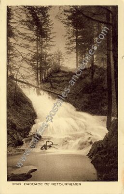 Carte postale ancienne Cascade de Retournemer — Xonrupt-Longemer (Vosges)