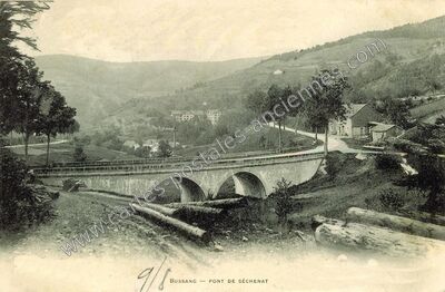 Carte postale ancienne Pont de Séchenat — Bussang (Vosges)