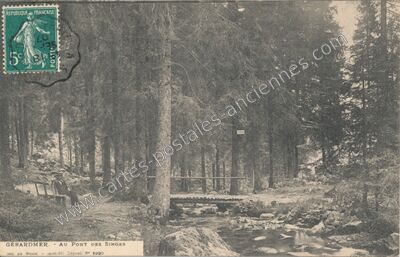 Carte postale ancienne Au Pont des Singes — Gérardmer (Vosges)
