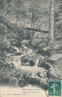 Carte postale ancienne Gorge des Roitelets — Gérardmer (Vosges)