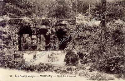 Carte postale ancienne Les Hautes Vosges — Pont des Chavons — Moussey (Vosges)