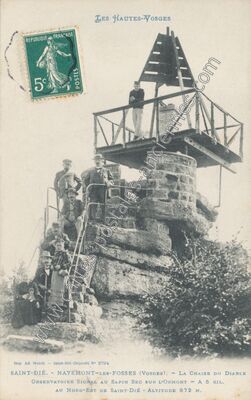 Carte postale ancienne La Chaise du Diable — Nayemont-les-Fosses (Vosges)