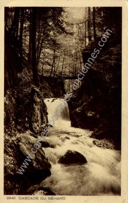 Carte postale ancienne Cascade du Gehard — Girmont-Val-d'Ajol (Vosges)