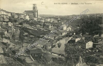 Carte postale ancienne Les Tanneries — Bellac (Haute-Vienne)
