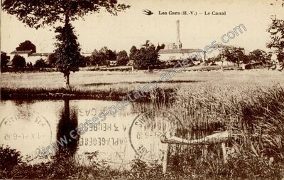 Carte postale ancienne Le Canal — Les Cars (Haute-Vienne)