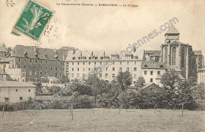 Carte postale ancienne Le Collège — Eymoutiers (Haute-Vienne)