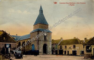 Carte postale ancienne L'Eglise — Lussac-les-Églises (Haute-Vienne)