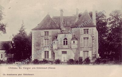 Carte postale ancienne Chateau du Verger — Châtellerault (Vienne)