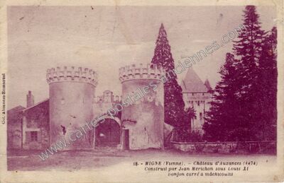 Carte postale ancienne Auxances — Migné-Auxances (Vienne)