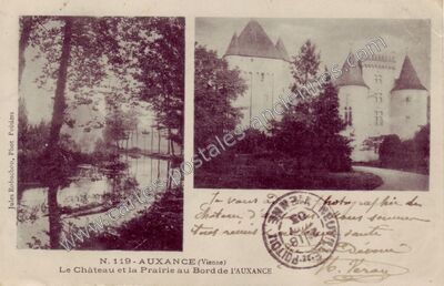 Carte postale ancienne Auxances — Migné-Auxances (Vienne)