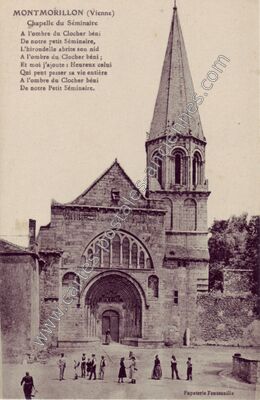 Carte postale ancienne Chapelle du Séminaire — Montmorillon (Vienne)
