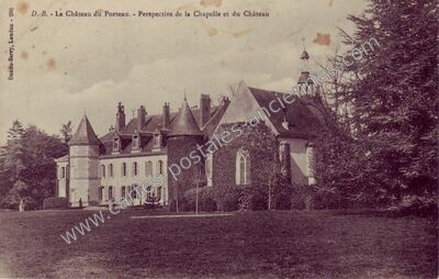 Carte postale ancienne Chateau du Porteau — Roiffé (Vienne)