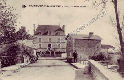 Carte postale ancienne Ponts du Gué — Saint-Jean-de-Sauves (Vienne)