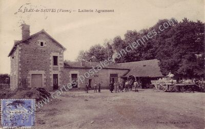 Carte postale ancienne Laiterie Agramont — Saint-Jean-de-Sauves (Vienne)