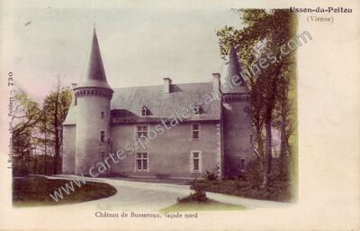 Carte postale ancienne Château de Busseroux — Usson-du-Poitou (Vienne)