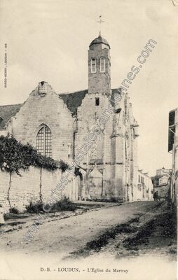 Carte postale ancienne L'Église du Martray — Loudun (Vienne)
