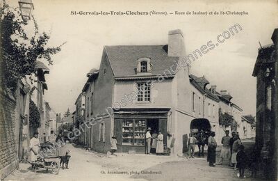 Carte postale ancienne St Gervais les Trois Clochers — Saint Gervais les Trois (Vienne)