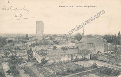 Carte postale ancienne Vue générale — Loudun (Vienne)
