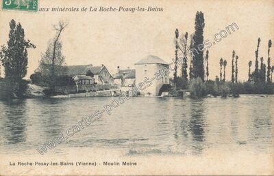 Carte postale ancienne Moulin Moine — La Roche-Posay (Vienne)