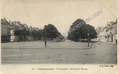 Carte postale ancienne Promenades, Boulevard Blossac — Châtellerault (Vienne)