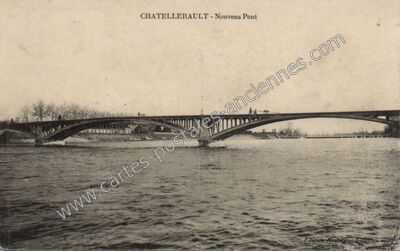 Carte postale ancienne Nouveau Pont — Châtellerault (Vienne)
