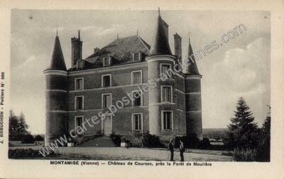 Carte postale ancienne Chateau de Coursec — Montamisé (Vienne)