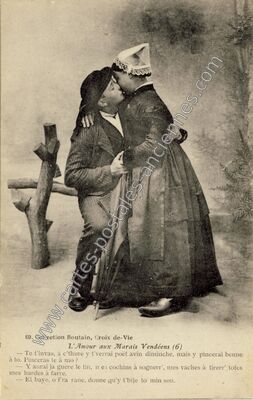Carte postale ancienne L'Amour aux Marais Vendeens — Non Localisée (Vendée)