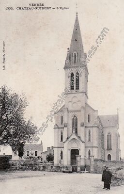 Carte postale ancienne L'Église — Château-Guibert (Vendée)