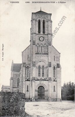 Carte postale ancienne L'Église — Dompierre-sur-Yon (Vendée)