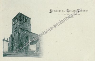 Carte postale ancienne EGLISE DES HERBIERS — Les Herbiers (Vendée)