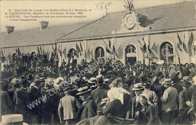 Carte postale ancienne Souvenir du voyage à la Roche-s/Yon et à Montaigu de M — La Roche-sur-Yon (Vendée)