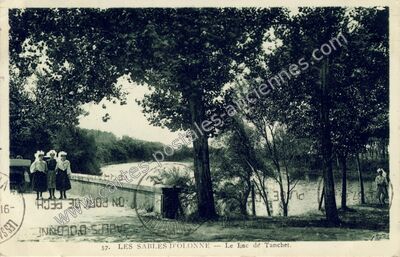 Carte postale ancienne Le Lac de Tanchet — Les Sables-d'Olonne (Vendée)