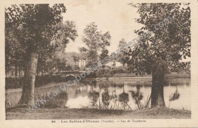 Carte postale ancienne Lac de Tanchette — Les Sables-d'Olonne (Vendée)
