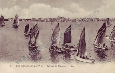 Carte postale ancienne Bateaux de Plaisance — Les Sables-d'Olonne (Vendée)