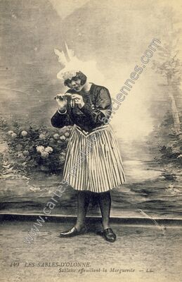 Carte postale ancienne Sablaise effeuillant la Marguerite — Les Sables-d'Olonne (Vendée)