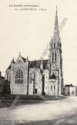Carte postale ancienne L'Église — Sainte-Cécile (Vendée)