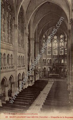 Carte postale ancienne Chapelle de la Sagesse — Saint-Laurent-sur-Sèvre (Vendée)