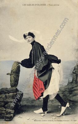 Carte postale ancienne Vent arrière — Les Sables-d'Olonne (Vendée)