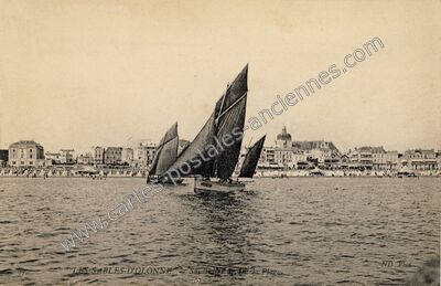 Carte postale ancienne Sardines sur la Plage — Les Sables-d'Olonne (Vendée)