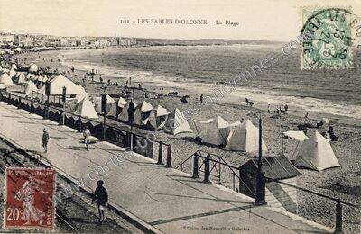 Carte postale ancienne La Plage — Les Sables-d'Olonne (Vendée)