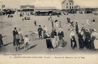 Carte postale ancienne St Gilles sur Vie — Saint-Gilles-Croix-de-Vie (Vendée)