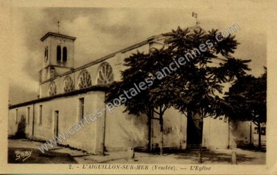 Carte postale ancienne L'Eglise — L'Aiguillon-sur-Mer (Vendée)