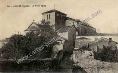 Carte postale ancienne La Vieille Eglise — Angles (Vendée)