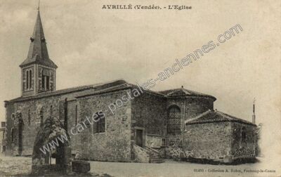 Carte postale ancienne L'Eglise — Avrillé (Vendée)