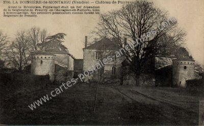 Carte postale ancienne Château de Puyravault — La Boissière-de-Montaigu (Vendée)